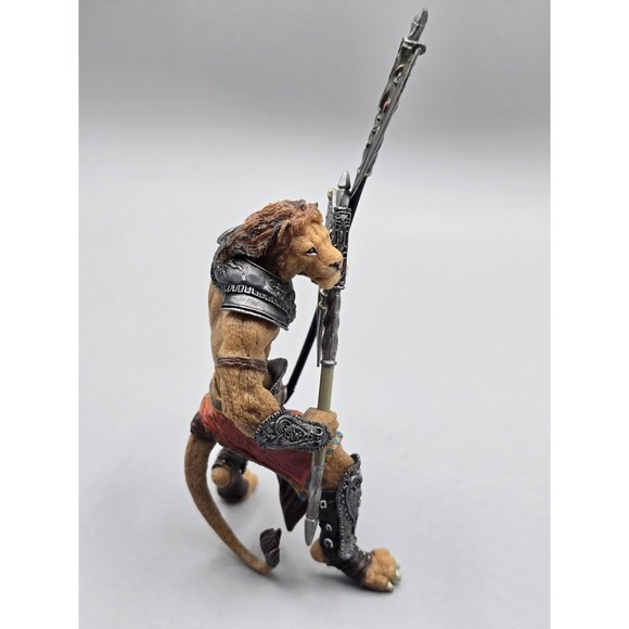 Papo Fantasy Warrior MUTANT LION SOLDIER w/Sword & Giant Axe Figure 2007 - Picture 6 of 8